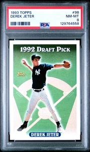 Derek Jeter 1993 Topps #98 PSA 8 Yankees Salón de la fama RC - Imagen 1 de 2