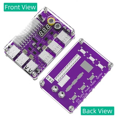 New ATX 24Pin Power Breakout Board Adapter Acrylic Case USB2.0 12V  QC2.0 QC3.0 - Image 1 of 2