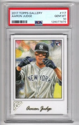 2017 Topps Gallery Aaron Judge Base Rookie Card RC #117 PSA 10 - Image 1 of 2