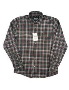 Barbour Eastwood Thermo Weave Button Down Hemd in Oliv Herren Größe Small Neu mit Etikett - Bild 1 von 6