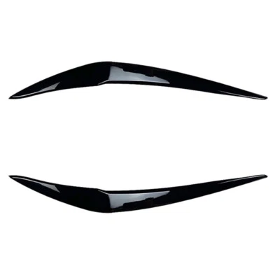 For 2015-2018 BMW F20 F21 1-Series 118i 120i Headlight Eyebrows Cover Black - Image 1 of 4