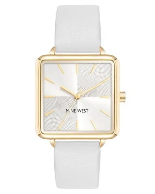 Reloj Nine West con correa para mujer, blanco/dorado, (N 2670GPWT) Foto 1 de 4