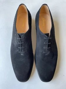 NEW Silvano Lattanzi x Brioni Black Suede Wholecut US 11.5 $1700 - Picture 1 of 10
