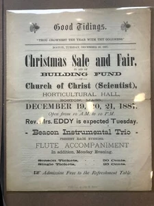 *[Good Tidings flyer MC building fund Mary Baker Eddy Christian Science]* - Bild 1 von 1