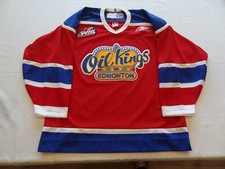 Reebok Edmonton Oil Kings Red WHL CHL Jersey Men’s Large Hockey Crown