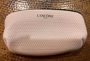 New! Lancome  Cosmetic Makeup Zipper Bag  ~ Light Pink Textured - Picture 1 of 4