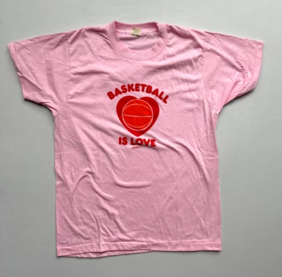 Camiseta De Colección Basketball is Love DEADSTOCK Talla M/L Pantalla Estrellas RARA Hecha en EE. UU. Foto 1 de 4