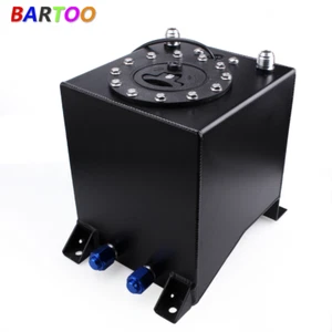 2.5 Gallon 10L Aluminum Fuel Surge Tank Mirror Polish Fuel Cell With Sensor - Picture 1 of 8