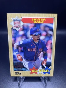 2022 Series 2 1987 Topps All Star #87AS-44 Javier Baez - New York Mets - Picture 1 of 10