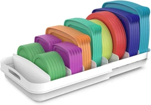 Organizador de tapa de contenedor de alimentos extensible para gabinetes de 12"" de profundidad, ajustable,, - Imagen 1 de 12