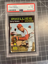 1971 TOPPS #233 LARRY BOWA PHILADELPHIA PHILLIES BASEBALL CARD PSA 6 EX/MT