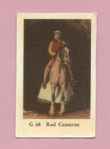 1964 Dutch Gum Card G #68 Rod Cameron