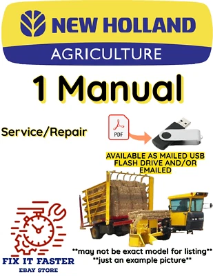 NEW HOLLAND H9880 BALE WAGON MANUAL DE REPARACIÓN DE SERVICIO PDF USB Foto 1 de 4