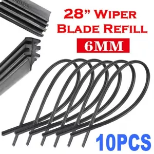 10 x 28" Wiper Blade Refill Windshield Strip Replacement 6 mm Premium Rubber New - Picture 1 of 12