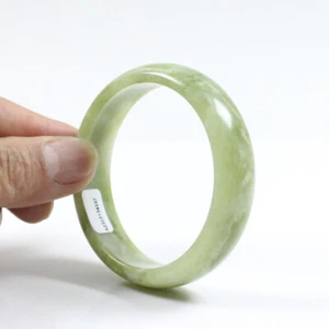 59mm Chinese Certified 100% Natural Green Xiu Jade Bracelet Bangle j6654 - Picture 1 of 11