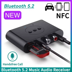Récepteur Audio Bluetooth 5.2 NFC U Disk RCA 3,5mm AUX USB Stéréo Musique Sans Fil - Photo 1/8