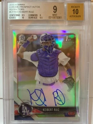 KEIBERT RUIZ 2018 Bowman Chrome CPAKR Refractor AUTO /499 - BGS 9 MINT 10 (i201) - Image 1 of 4