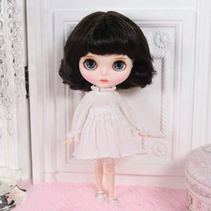 12" Blythe doll Nude Black hair Hand-painted face eyelashes Factory Joint Body - Picture 1 of 2
