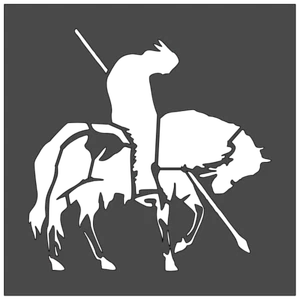 6"x6" Clear Plastic Stencil - Lone Rider Painted Horse (SR304) - Picture 1 of 2