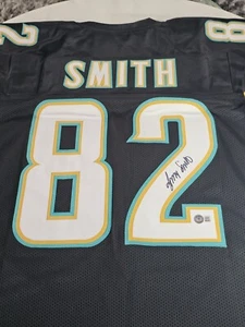 Jimmy Smith Autographed/Signed Jersey Beckett Black Custom Jersey - Picture 1 of 7