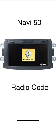 Renault / Dacia Navi 50 Radio Code sent by eBay message