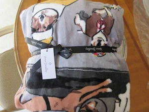 Vera Bradley HOWL-O-WEEN Throw Blanket Spooky HALLOWEEN DOGS NWT in Plastic - Picture 1 of 3