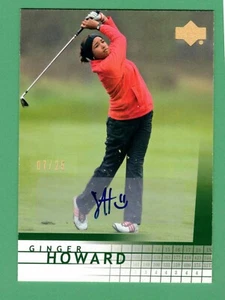 2012 UPPER DECK SP GAME USED GOLF GINGER HOWARD AUTO 7/25 - Picture 1 of 2