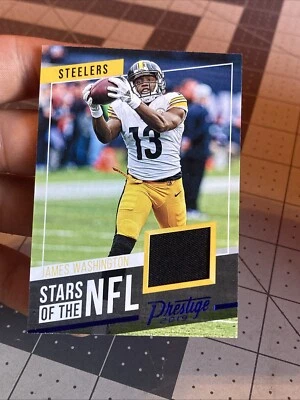 2019 Panini Prestige Football James Washington SS-JW Player Worn Material Card - Image 1 of 3