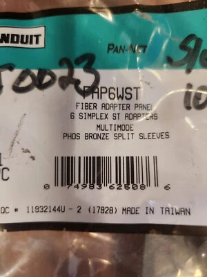 New Panduit FAP6WST Multi-Mode 6-Port Fiber Adapter Panel - Image 1 of 4