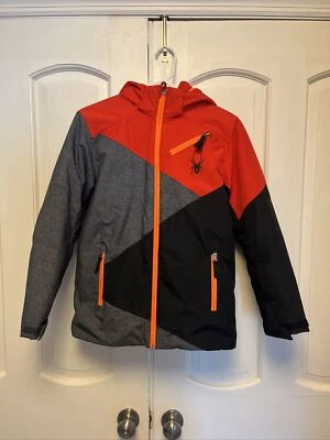 Spyder Snow/Ski/Winter Jacket Youth Size 14 Orange/Black Gray - Image 1 of 4