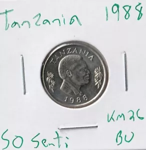 Coin Tanzania 50 Senti 1988 KM26 - Picture 1 of 2
