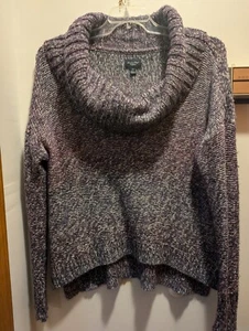 American Eagle Outfitters Women's Large Purple Cowl Neck Oversized Sweater - Picture 1 of 10