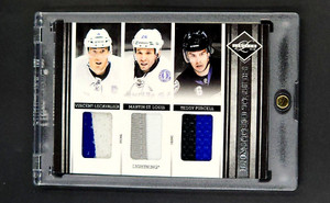 2011 Limited Trios Materials GU Prime #14 Martin St Louis Teddy Purcell HOF /25