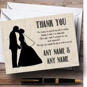 Cotton Chic Personalised Wedding Thank You Cards - Picture 1 of 1