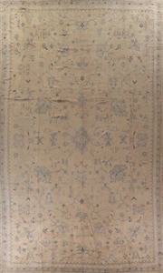 Pre-1900 Vegetable Dye Oushak Turkish Palace Size Hand-made Antique Rug 12x19 - Picture 1 of 24