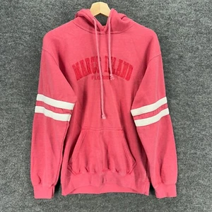 Unbranded Hoodie Women S Small Pink Striped Hooded Long Sleeve Pockets Pullover - Picture 1 of 6
