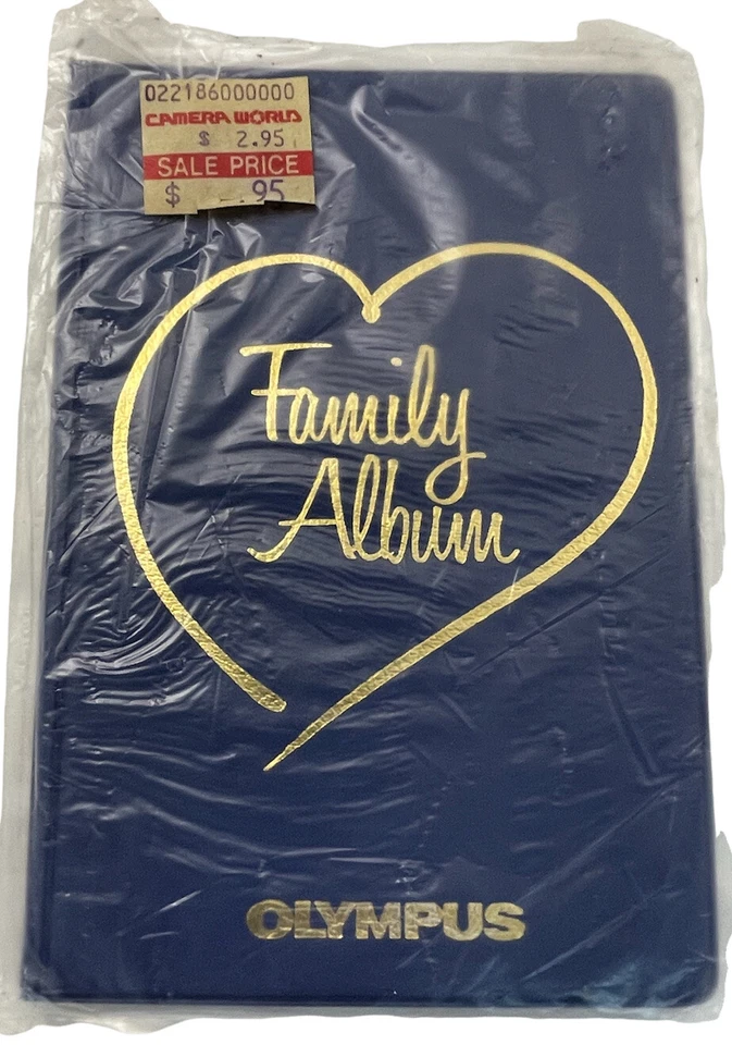 Álbum de fotos familiar Olympus azul nuevo en paquete vintage  Foto 1 de 4