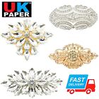 LARGE SILVER OR GOLD DIAMANTE CRYSTAL PIN BACKS BROOCH WEDDING ART VINTAGE STYLE