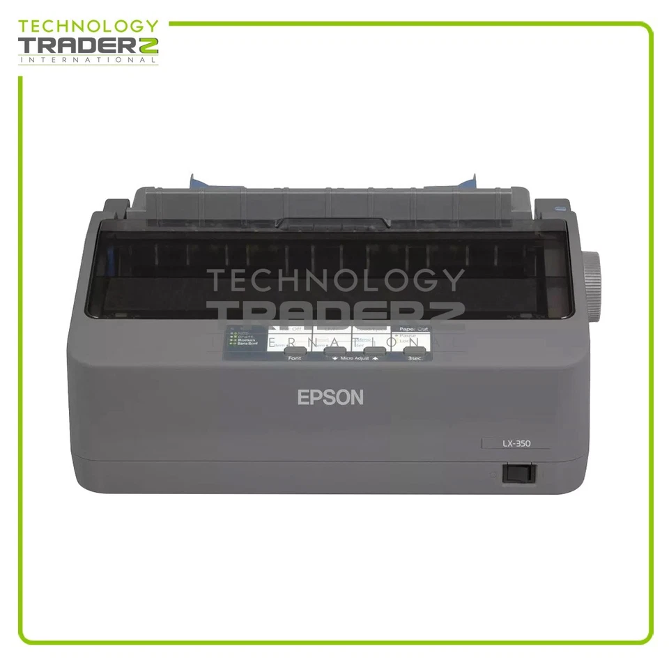 *** C11CC24001 Epson LX-350 9-Pin Black Monochrome High Speed Dot Matrix Printer - Image 1 of 1