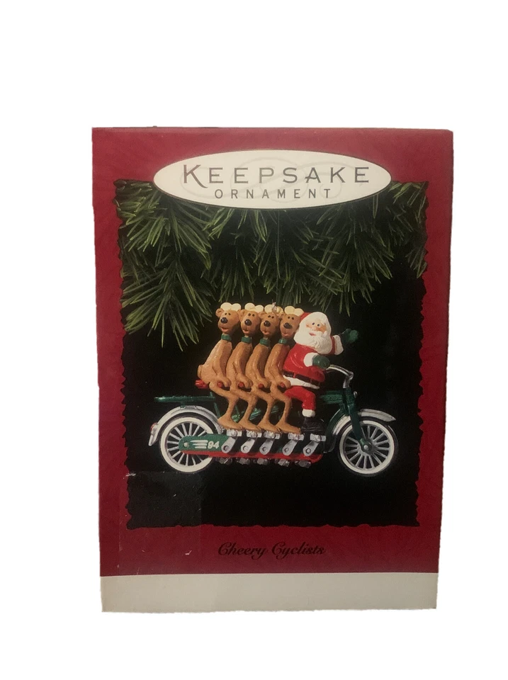 Hallmark Keepsake Ornament Cheery Cyclists 1994 QX578-6 Christmas BOGO 50