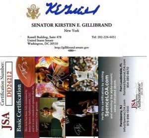 Kirsten Gillibrand Signed Business Card w/ JSA COA #DD24212 New York Senator