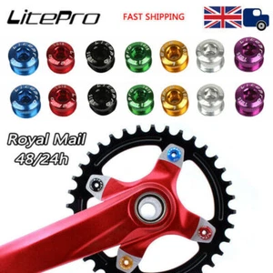 Litepro Aluminum Single/Double/Triple Speed MTB Bike Chain ring 4/5pc Screw Bolt - Picture 1 of 15