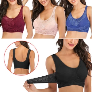 US Women Sports Bra Front Cross Side Buckle Lace Yoga Comfort Stretch Bralette - Picture 1 of 56