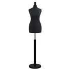 Size 10/12 Female Tailors Dummy Black Retail Torso Display Dressmakers Dummy  🔥