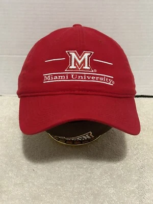 Miami University Ohio RedHawks NCAA Split Bar 3 Line Embroidered Hat - The Game - Image 1 of 4