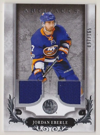 18-19 Artifacts Jordan Eberle /165 Jersey SILVER NY Islanders 2018 - Image 1 of 1