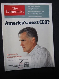 The Economist Magazine January 14 -20 2012 America's Next CEO? Mitt Romney's A.. - Picture 1 of 2