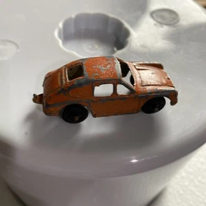 Vintage TOOTSIE TOY Porsche 911 Diecast Collectible Car ORANGE W/Hitch 60's - Picture 1 of 7