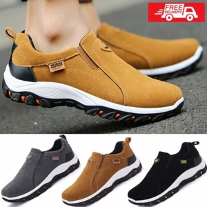 MENS SLIP ON LIGHTWEIGHT WALK SPORTS RUNNING PUMPS CASUAL TRAINERS SHOES Winter - Picture 1 of 24