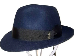 CAPPELLO BORSALINO PURO FELTRO BLU - Imagen 1 de 4